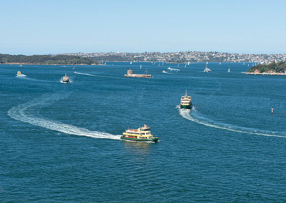View from Sydney harbour bridge