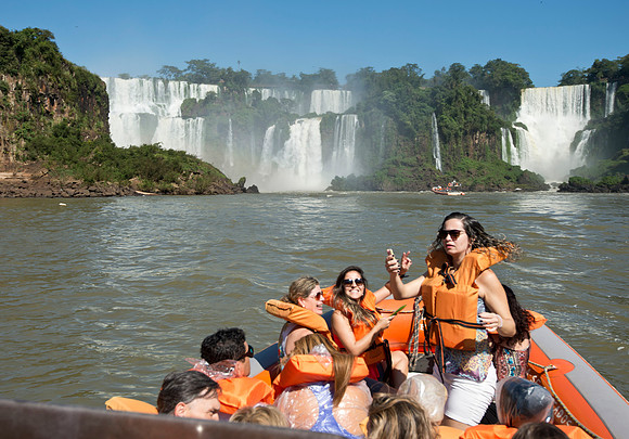 Getting ready for the Iguazu Falls Boat trip .039