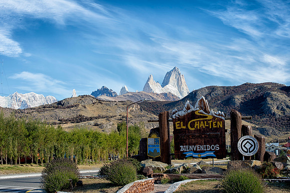 View of Cerro Fitz Roy from El Chalten village, Province Santa Cruz, Patagonia, Argentina .0499
