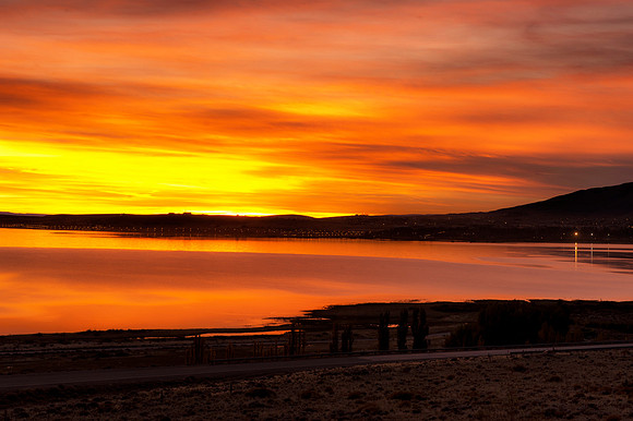 Sunrise over Lake Argentino at El Calafate, Argentina