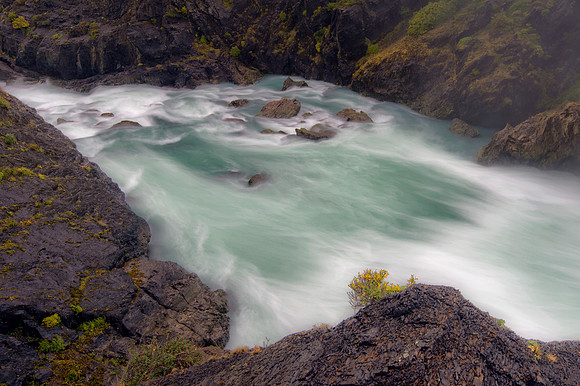 Upstream of Solto Grande waterfall, Torres Del Paine National Park, Patagonia, Chile .575