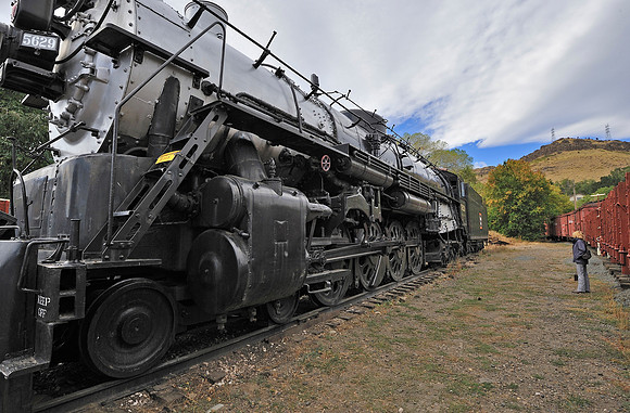 Engine No.5629 Burlington 4-8-4 317 ton locomotive at Denver Railroad Museum