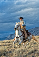 Melvin Smucker galloping across the range