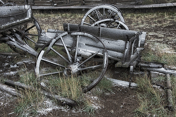 Broken Wagon in the Snow