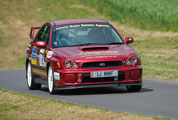 Shaun Fudge in his Subaru Impreza WRX at Gurston