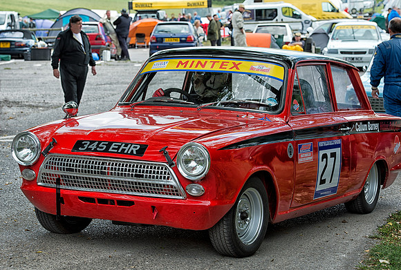 Callum Barney in his Ford Cortina GT at Gurston Down