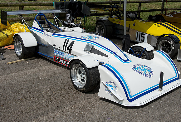 Jerry Bailey's Mallock Mk14 in the paddock at Gurston Down