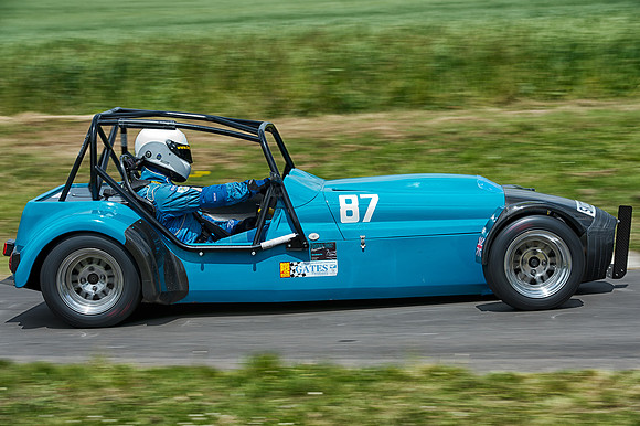 Piers Thynne in his Westfield Megabusa at Gurston Down