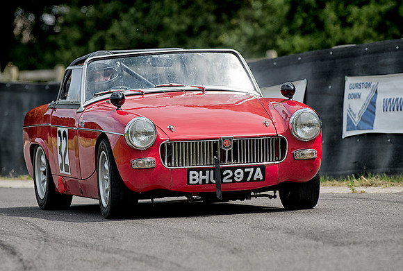 Keith Wilson in his MG Midget Mk 1 at Gurston Down