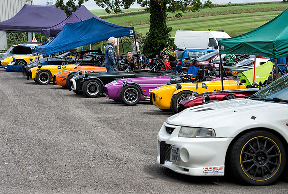 Paddock area for the road going specialist production cars at Gurston Down