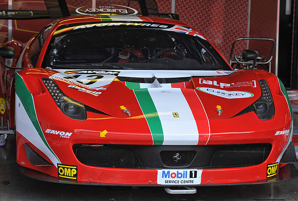 Ferrari 458 GT3 in the paddock of AF Corse Team