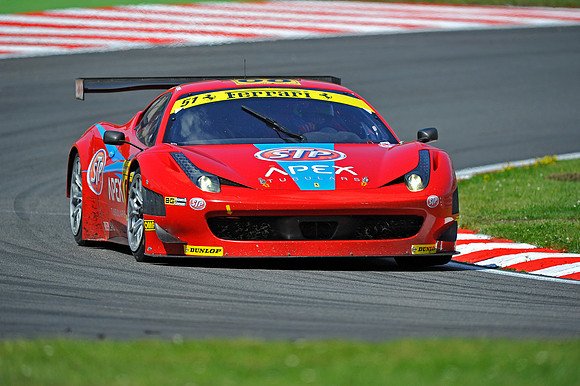 Stefano Gattuso drives his Ferrari 458 GT3 in the International GT open