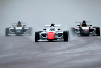 Josh Smith of Fortec Motor Sport MSA Formula drives through the rain