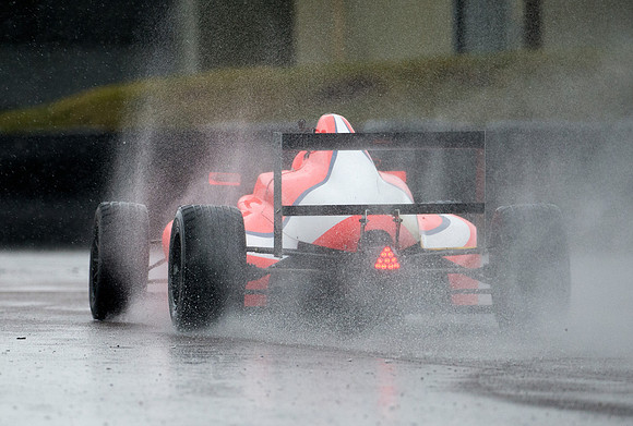Sandy Mitchell in the rain, TRS Arden MSA Formula