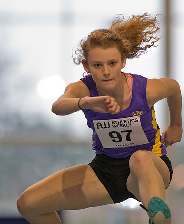 Women's under 20's hurdles at Lee Valley