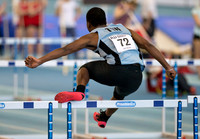 Mens under 20's 60 metre hurdles at Lee Valley