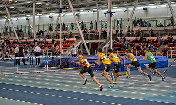 Off the blocksunder 20's hurdles race at Lee Valley