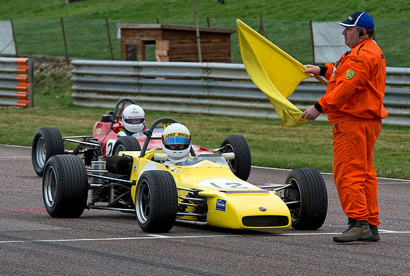 Mark Linstone in the 1968 Brabham BT21 waiting for the start of the Classic Racing Cars