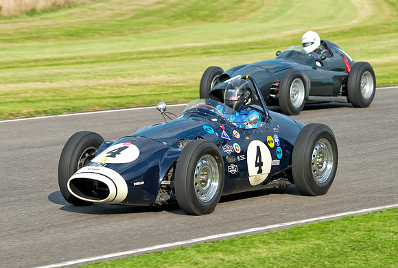 Helmut Gassman in his Connaught B-type at Madgwick corner