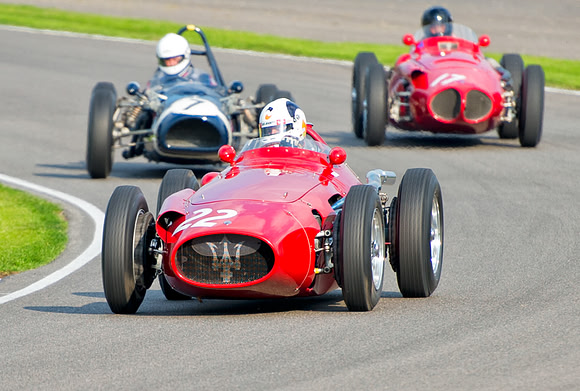 Allan Miles enters Madgwick corner the Maserati 250F