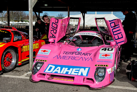 Spice-Cosworth SE90C Group C car in paddock