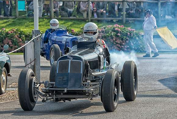John Ure in his 1935 ERA B-type RIB leaves the track