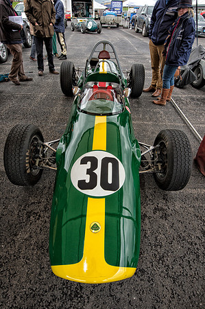 Cliff Gray's 1967 Lotus 51b in the paddock at Thruxton