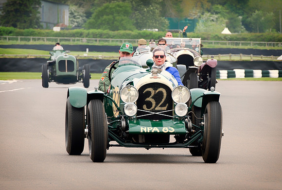 Peter Little drives the 1926 Bentley 3.4 1/2L at  Benjafield's Sprint