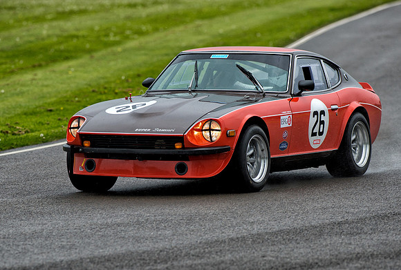 Robert Croften drives the 1971 Datsun 2402 at Benjafield's Sprint