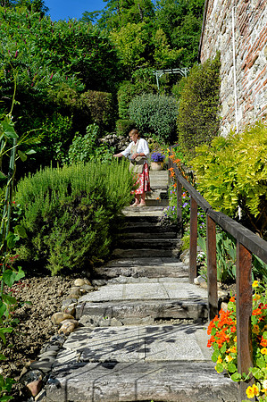 Resident tends to the garden