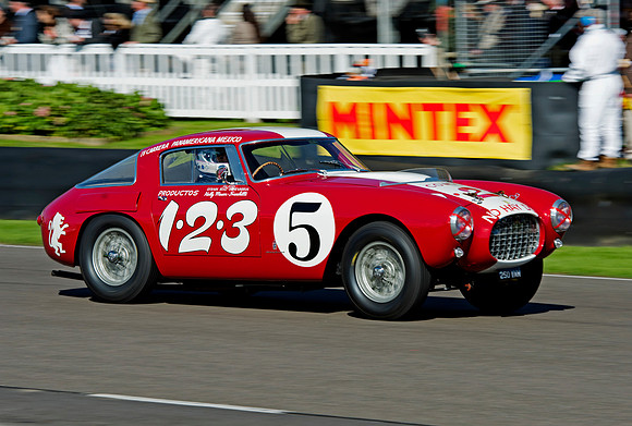 Holly Mason driving the Ferrari 250 MM