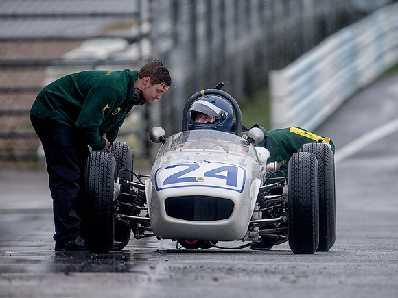 Andy Middlehurst in his Lotus 18-022