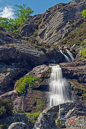 Doune Water Falls at the end of the glen near Glen Es