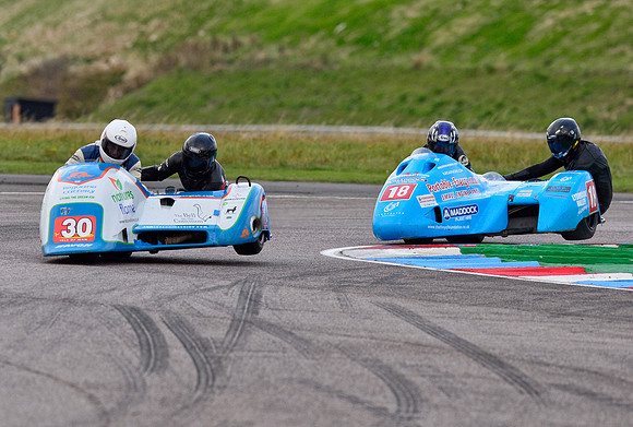 Andy King/Anne Garnish, Ireson Honda 600sidecar at Thruxton